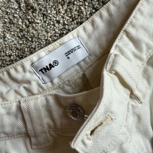 TNA Off-White Denim Pants